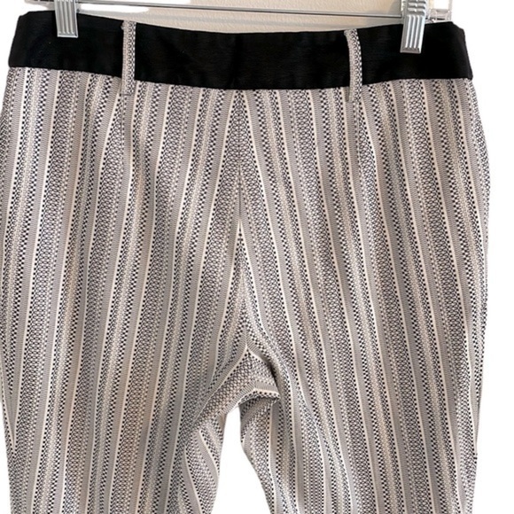 Reiss Dilly Straight Leg Trousers Women’s Size 4 High Waist Striped White Blue - Picture 5 of 9